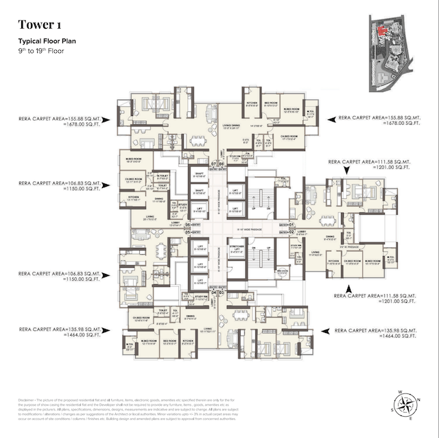 Floor Plan - Monte South, Byculla